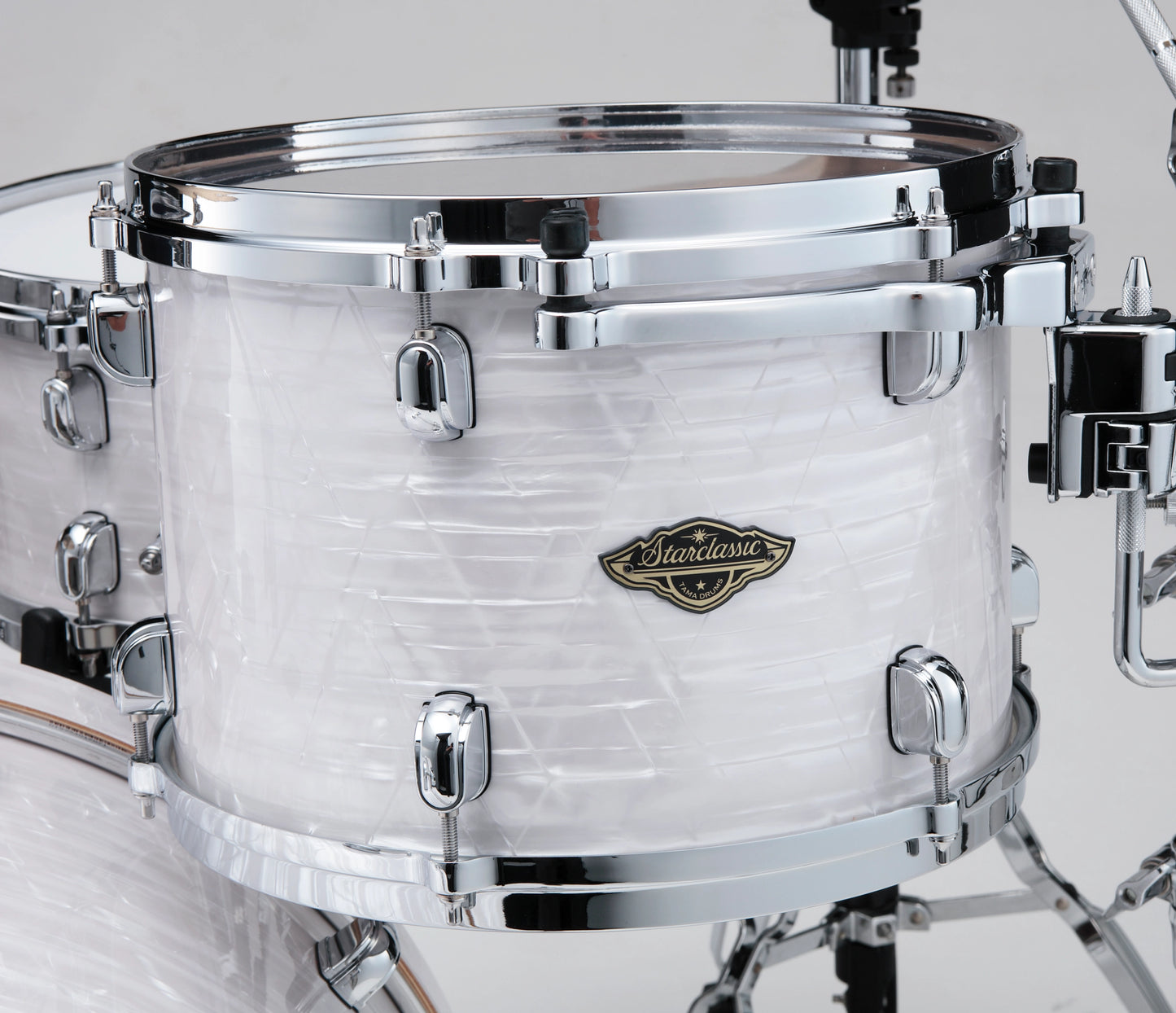 Tama Starclassic Walnut/Birch 24" 3-Piece Shell Pack in White Pearl + Snare Drum