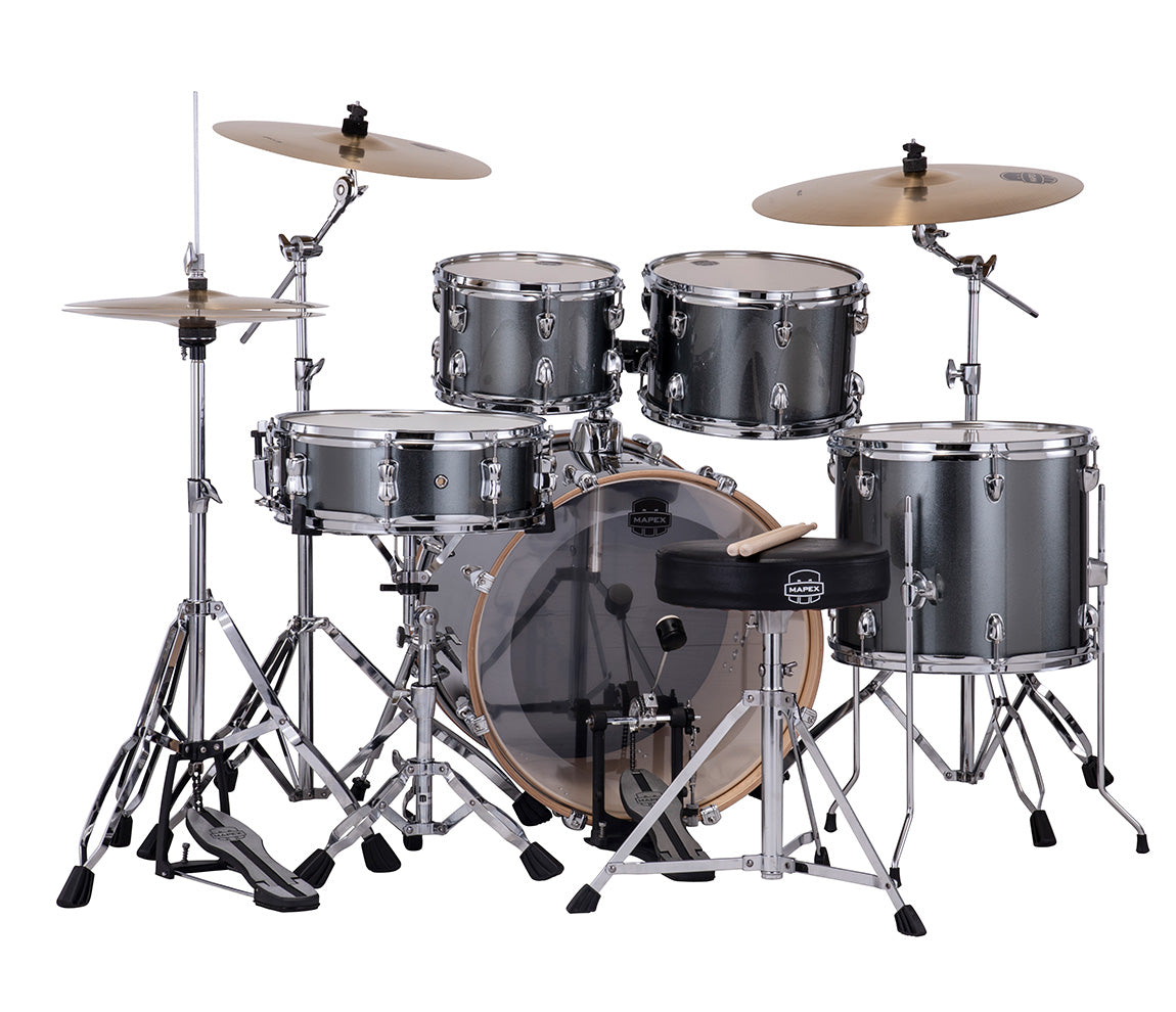 Mapex Venus Fusion Complete Drum Kit in Steel Blue Metallic