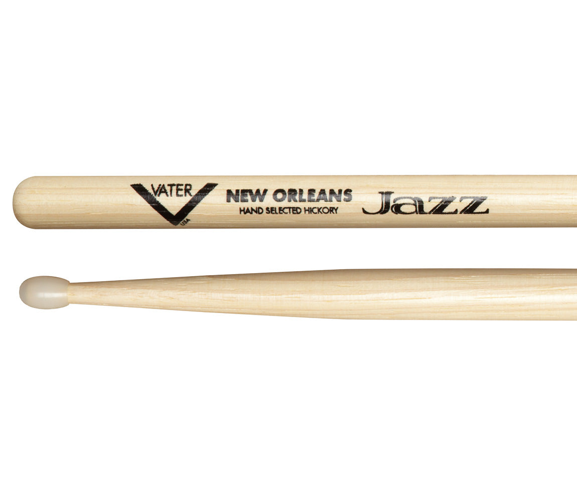 Vater New Orleans Jazz Nylon Tip American Hickory Drumsticks