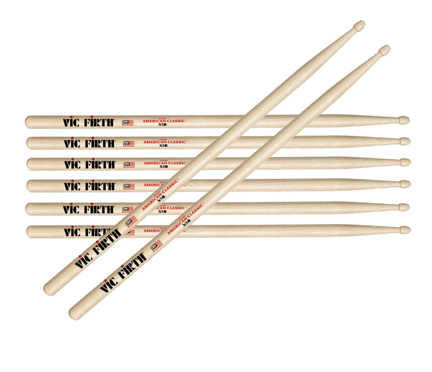 Vic Firth American Classic 5B Extreme Wood Tip Drumsticks - 4 for 3 Value Pack