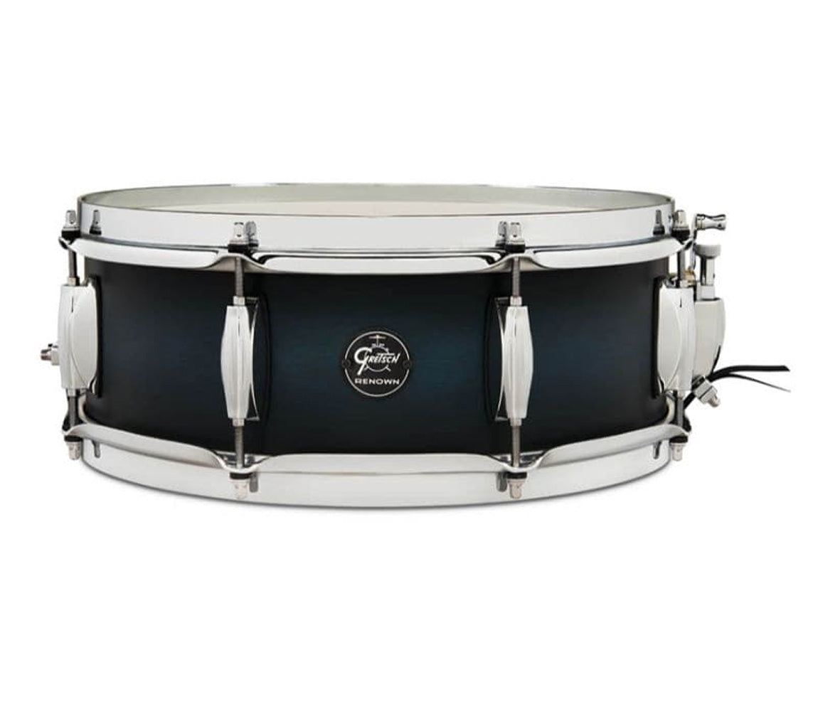 Gretsch Renown Maple 14" x 5" Snare Drum in Satin Antique Blue Burst