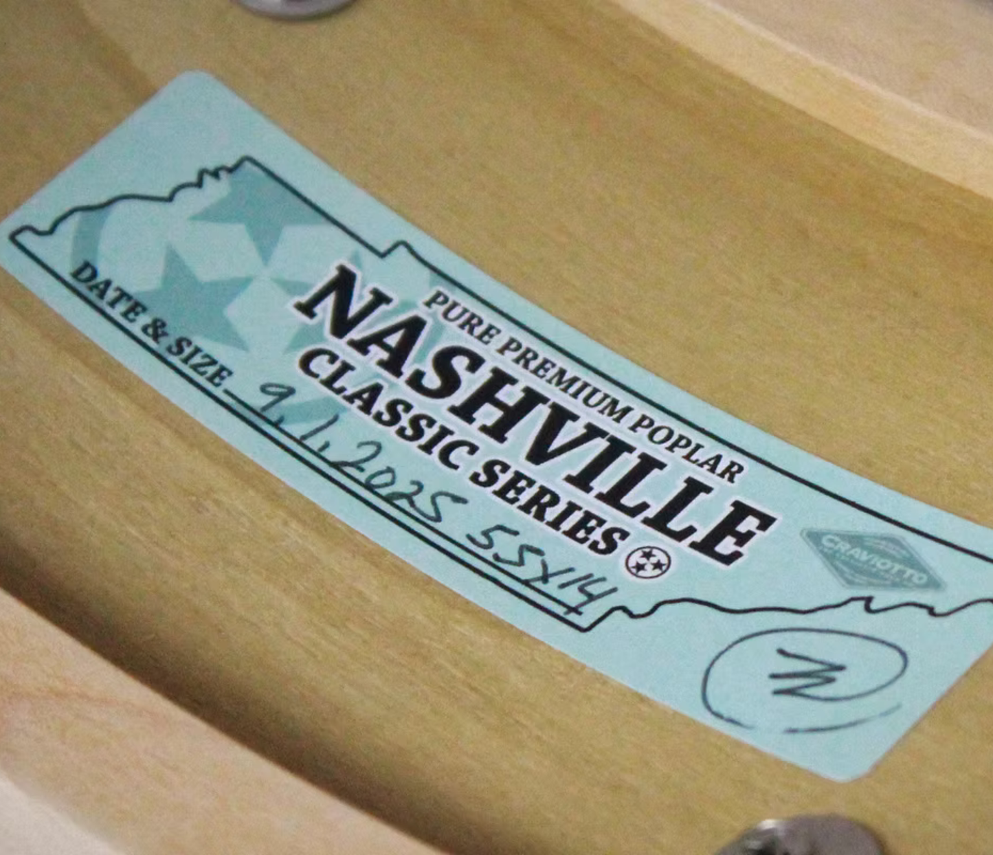 Craviotto Nashville Classic Series 14" x 6.5" Snare Drum