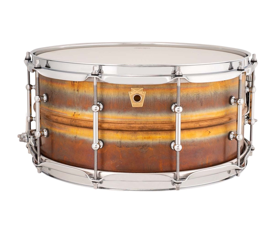 Ludwig Bronze Phonic Raw Shell 14" x 6.5" Snare Drum w/ Tube Lugs