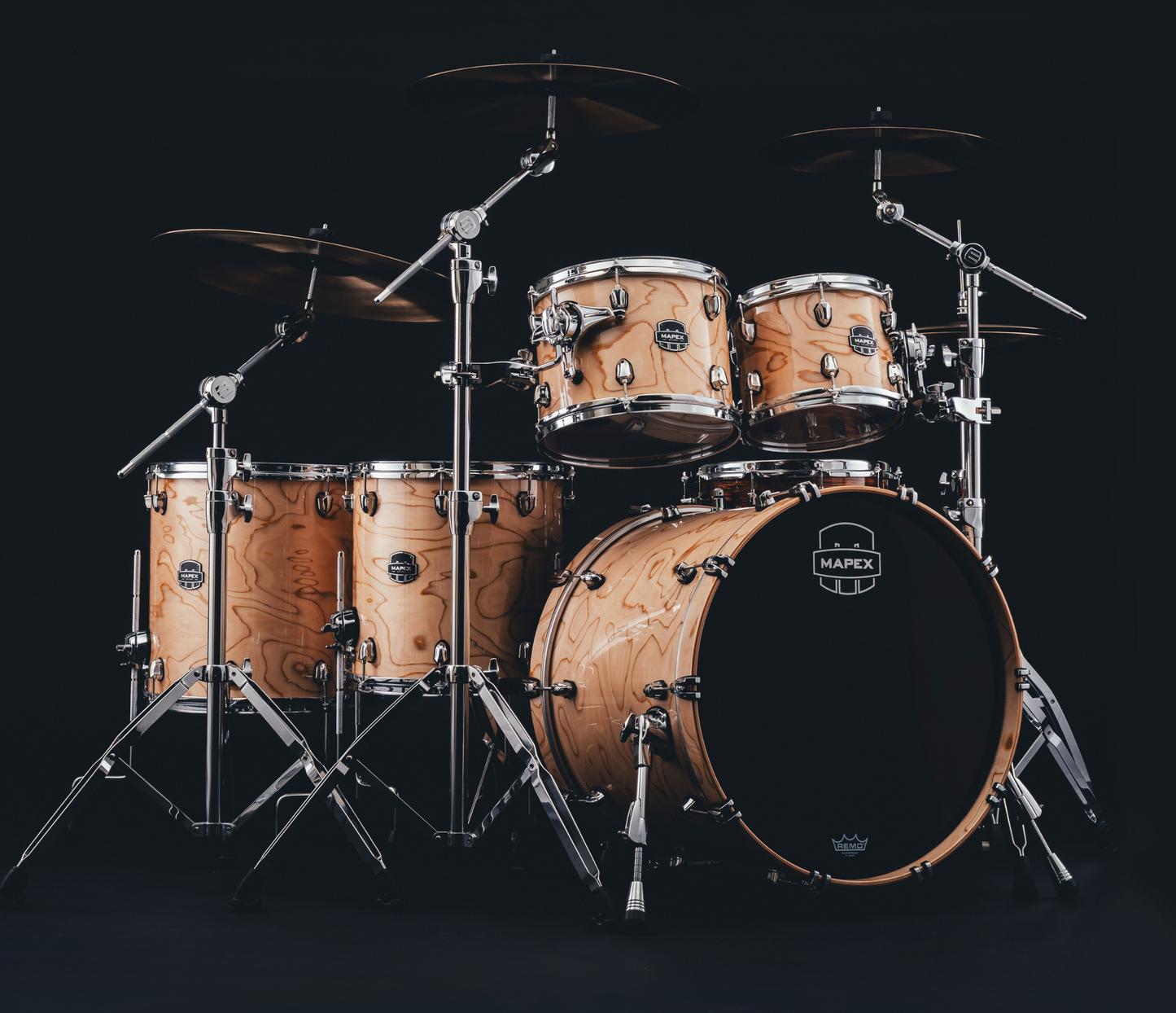 Mapex Saturn VI 22" 5-Piece Studioease Shell Pack in Exotic Natural Maple