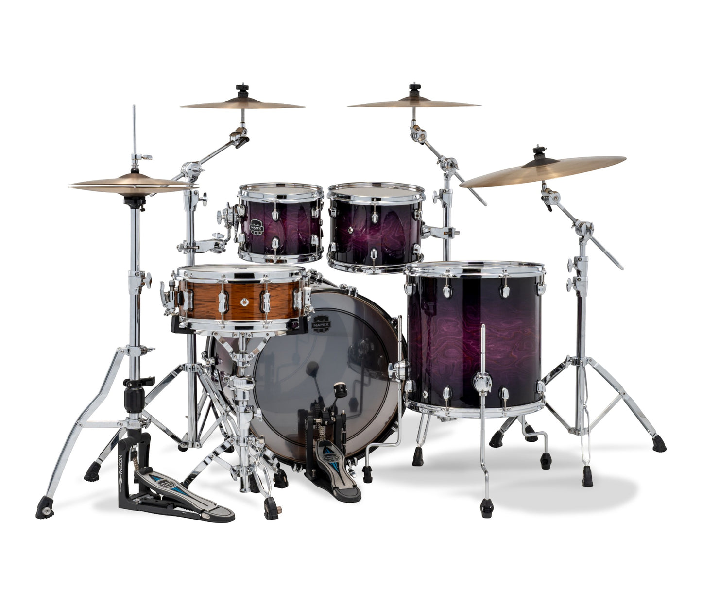 Mapex Saturn VI 4-Piece 22" Rock Shell Pack in Royal Purple Burst