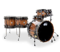 DW Collector's Series 6-Piece Shell Pack in Candy Black Burst over Monkey Pod