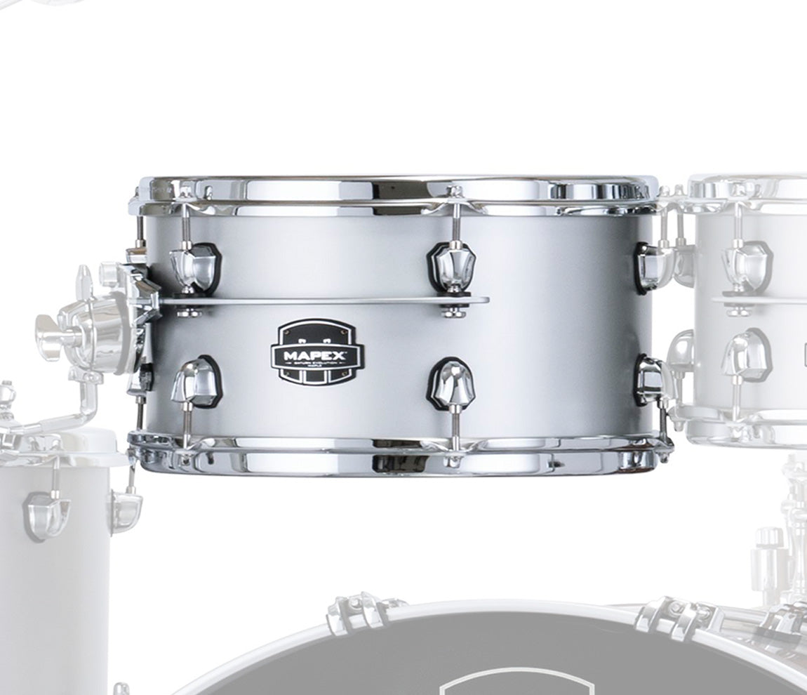 Mapex Saturn Evolution Maple Blend 14" x 6.5" Snare Drum In Iridium Silver