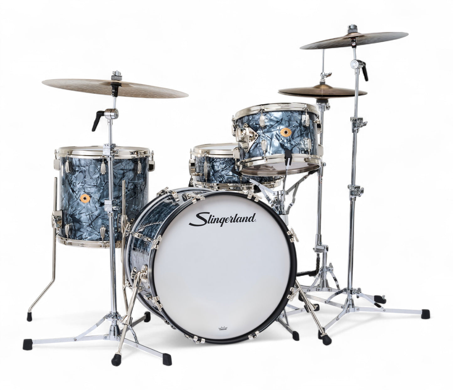 Slingerland Radio King 20" 4-Piece Shell Pack w/ Snare in Black Diamond Pearl 20/12/14/5.5sn