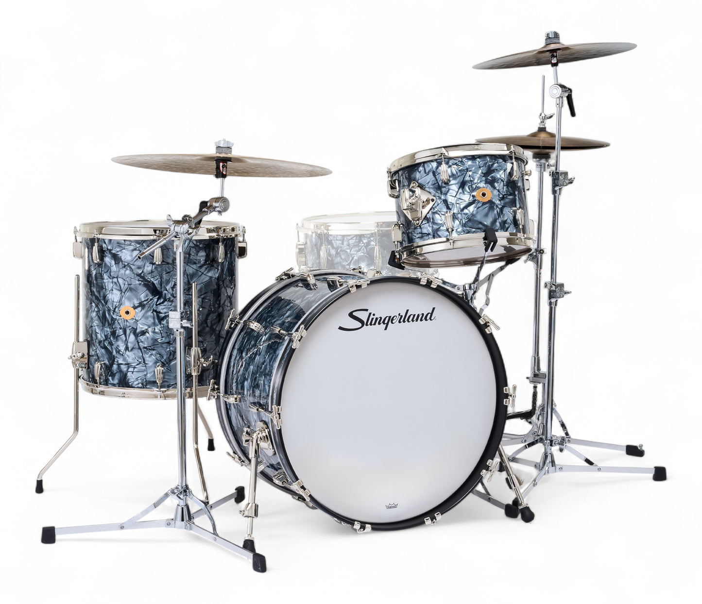 Slingerland Radio King 22" 3-Piece Shell Pack in Black Diamond Pearl 22/13/21