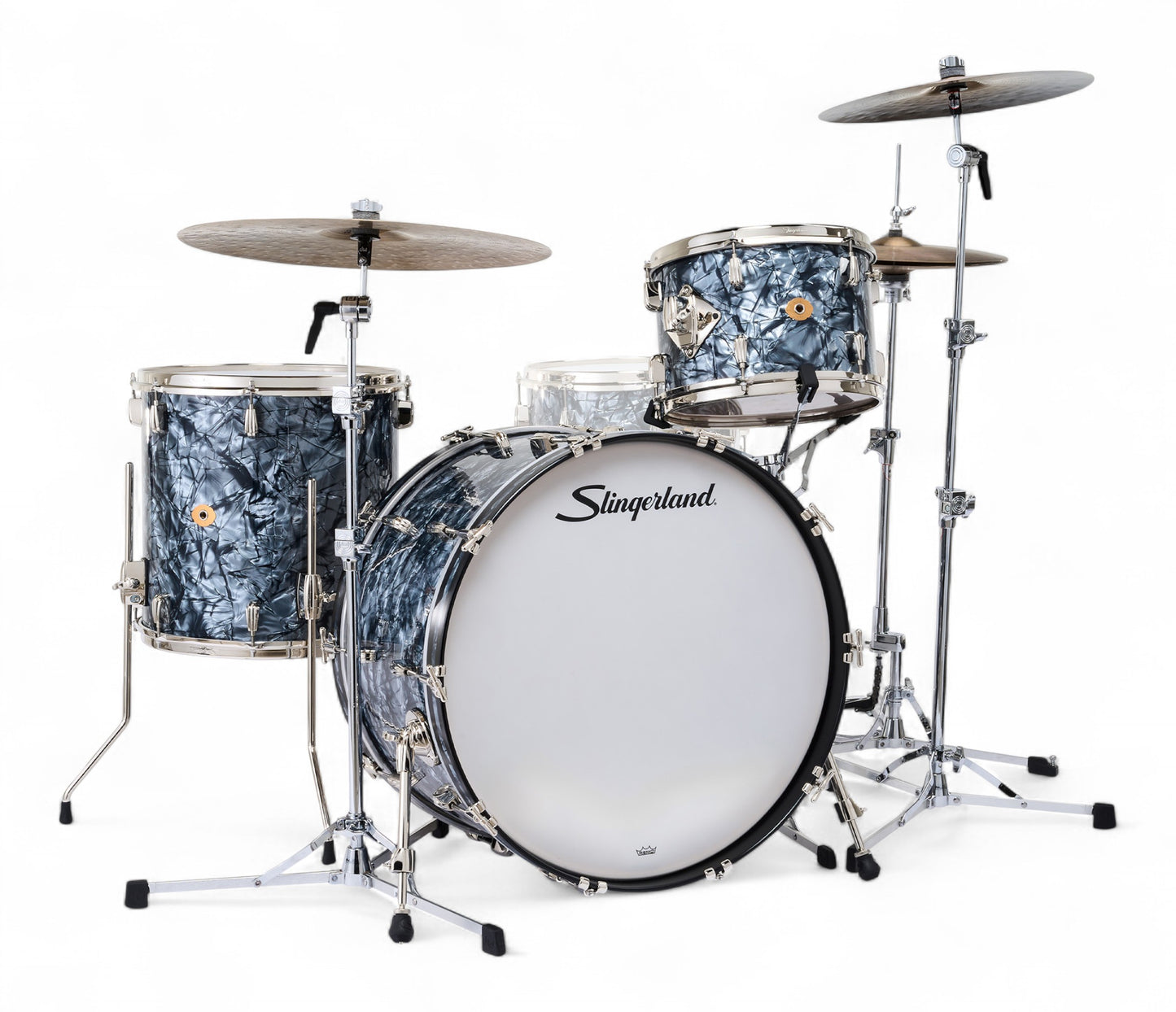 Slingerland Radio King 24" 3-Piece Shell Pack in Black Diamond Pearl 24/13/21