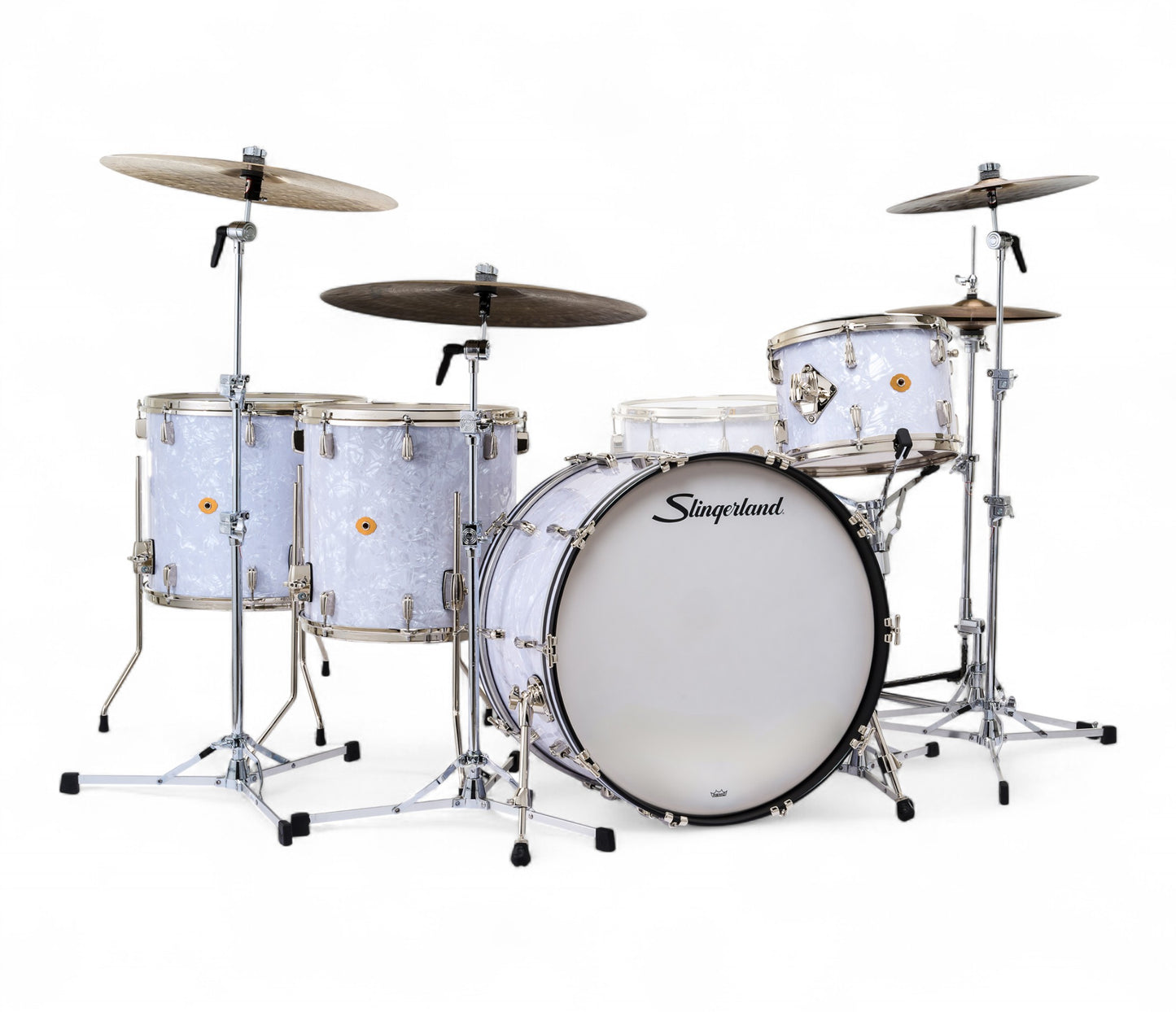 Slingerland Radio King 24" 4-Piece Shell Pack in White Marine Pearl 24/13/16/21