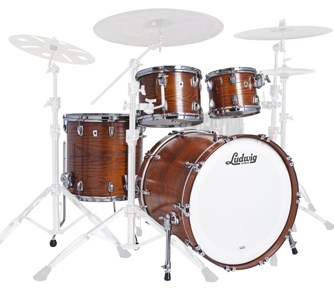 Ludwig Classic Oak 20" 3-Piece Downbeat Shell Pack in Tennessee Whiskey