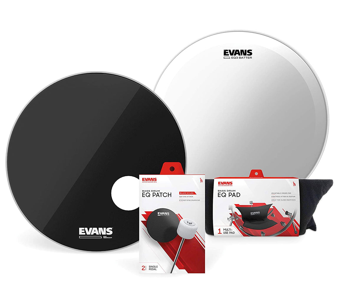 Evans EQ3 22" Bass Drum Head Set