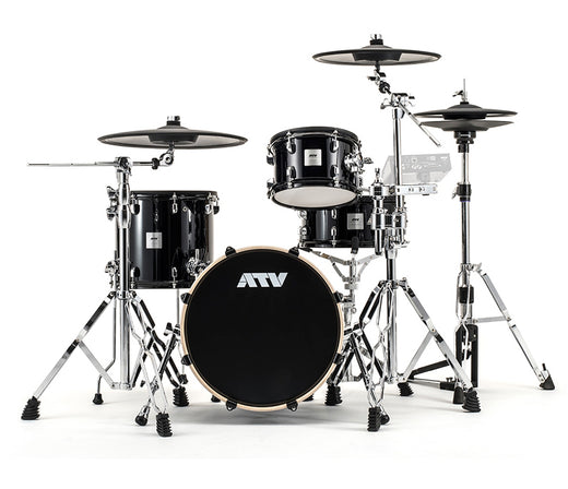 ATV aDrums Artist Standard Electronic Drum Kit without Module, ATV, Electronic Drum Kits, Solid Black Lacquer, 18