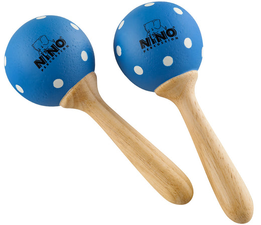 Nino Wood Maracas Blue Medium, Meinl Percussion, Hand Percussion, Blue, Wood