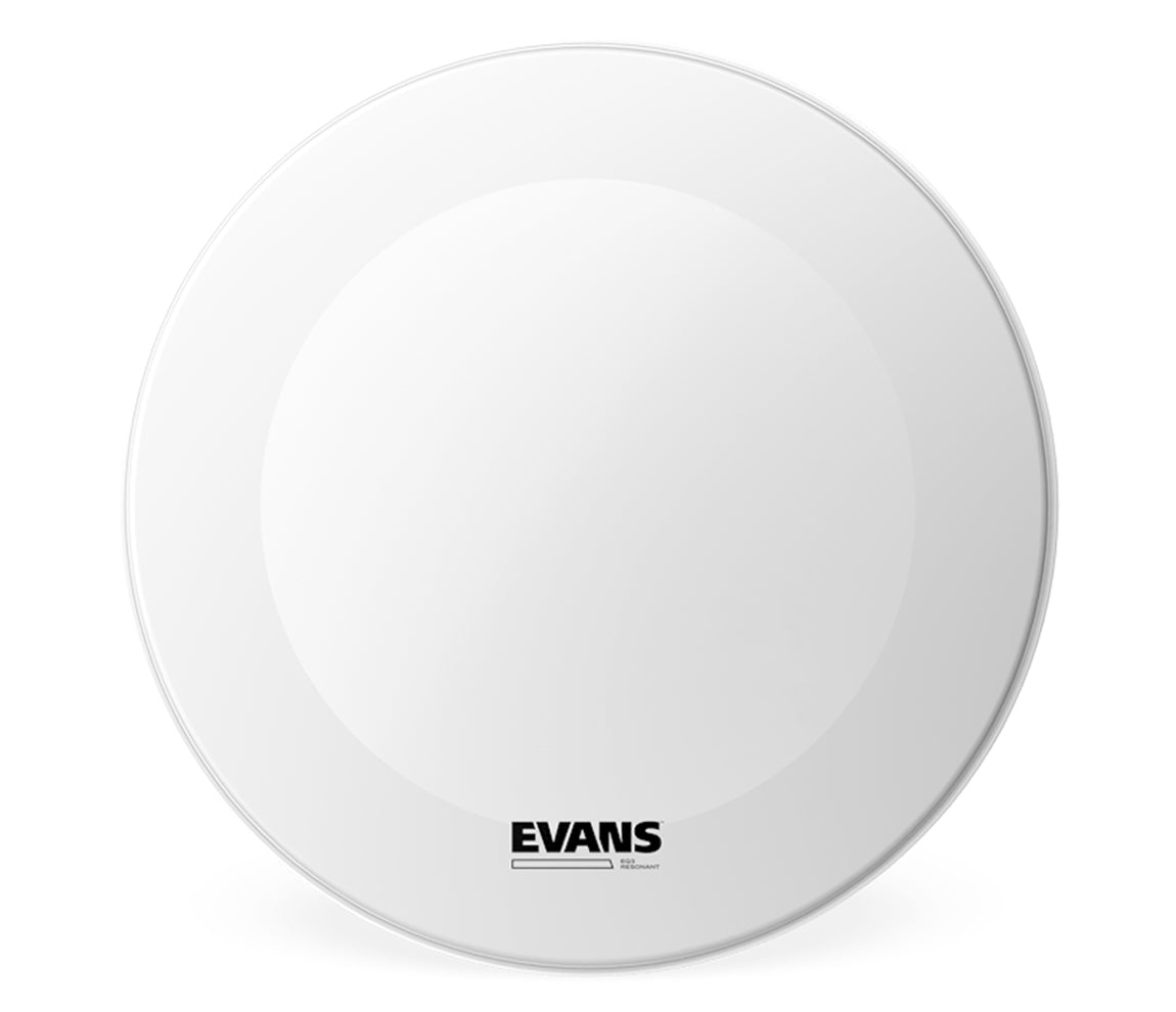 Evans 20" EQ3 Resonant Coated White Bass Drum Head (No Port)