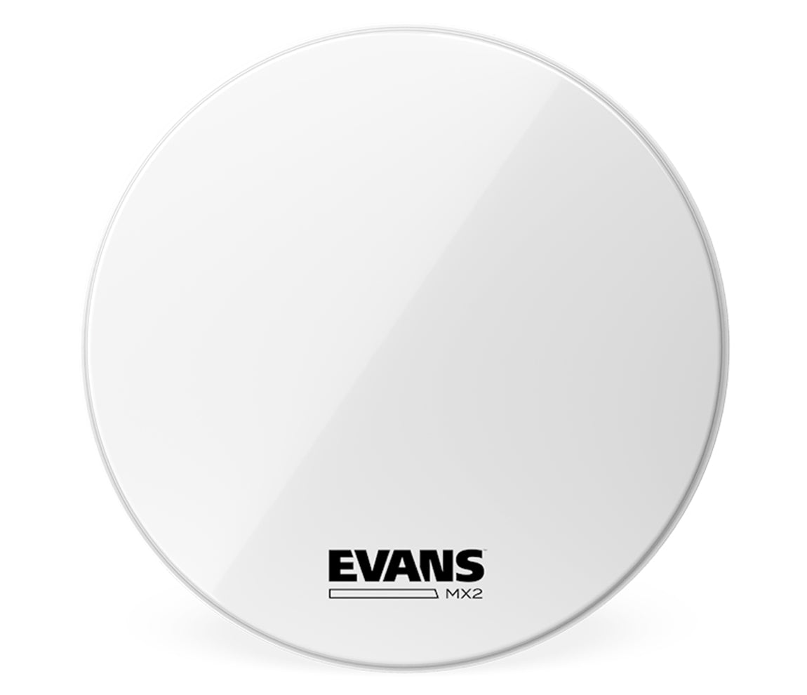 Evans MX2 28" White Marching Bass Drum Head
