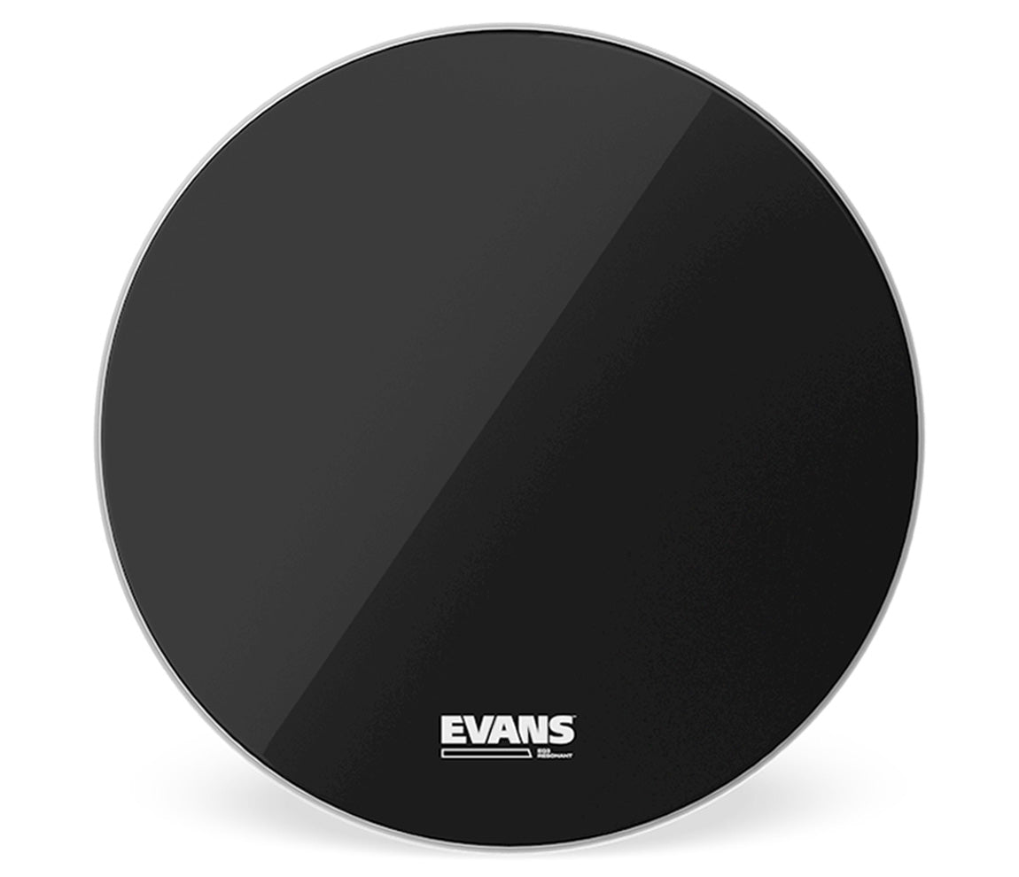 Evans EQ3 28" Black Bass Drum Head (No Port)