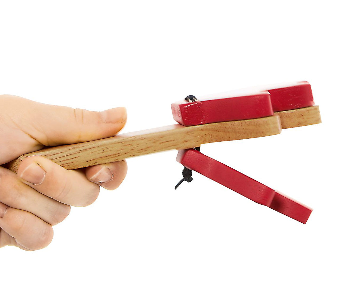 Nino Hand Castanets, Meinl Percussion, Hand Percussion, Red, Wood, Percussion Instruments