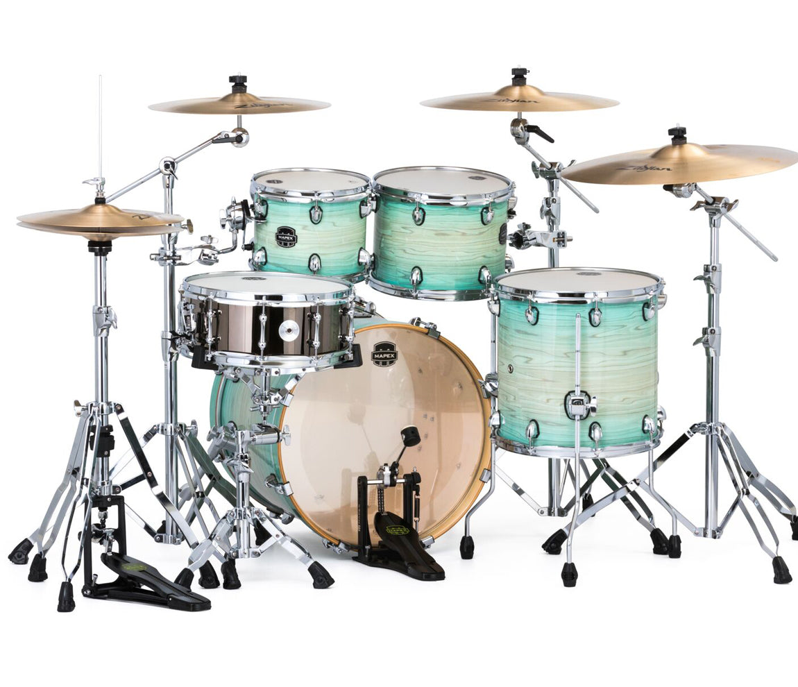 Mapex Armory Fusion 5-Piece Shell Pack, Mapex, Drum Kits, Emerald Burst, Redwood Burst, Black Dawn, Ultramarine, 20" x 16" Bass Drum, 10" x 8" Tom, 12" x 9" Tom, 14" x 14" Floor Tom, 14" x 5.5" Snare