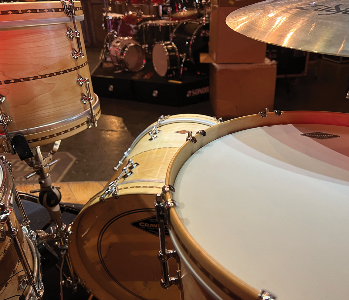 Craviotto 3 piece Shell Pack in Maple with Walnut Inlays