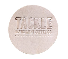 TACKLE - SMALL LEATHER BASS DRUM PATCH - NATURAL