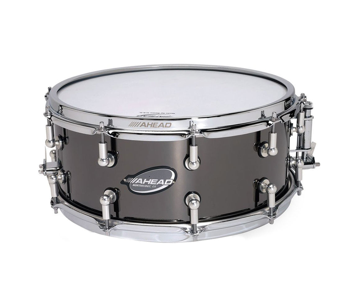 Ahead 14" x 6" Black Chrome on Brass Snare Drum with Brunson Lugs, Ahead, Snare Drums, 14" x 6", Black Chrome, Brass, Special Order