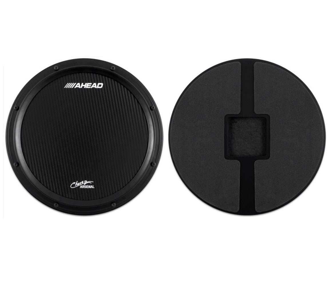 Ahead 14" Chavez Black S Hoop Marching Pad with Sound Chamber, Ahead, Chavez Arsenal, Practice Pads