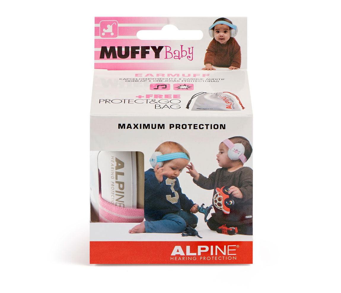 Alpine Muffy Baby - Pink & Grey, Alpine, Ear Protection, Pink & Grey, Baby, Toddler