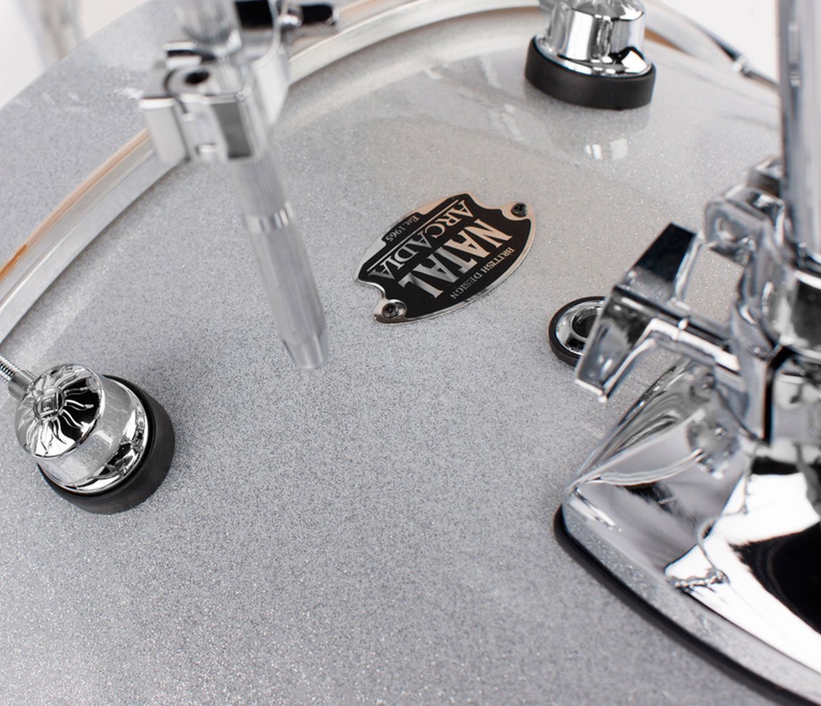 Natal Arcadia US Fusion 22" 5-Piece Drum Kit in White Sparkle