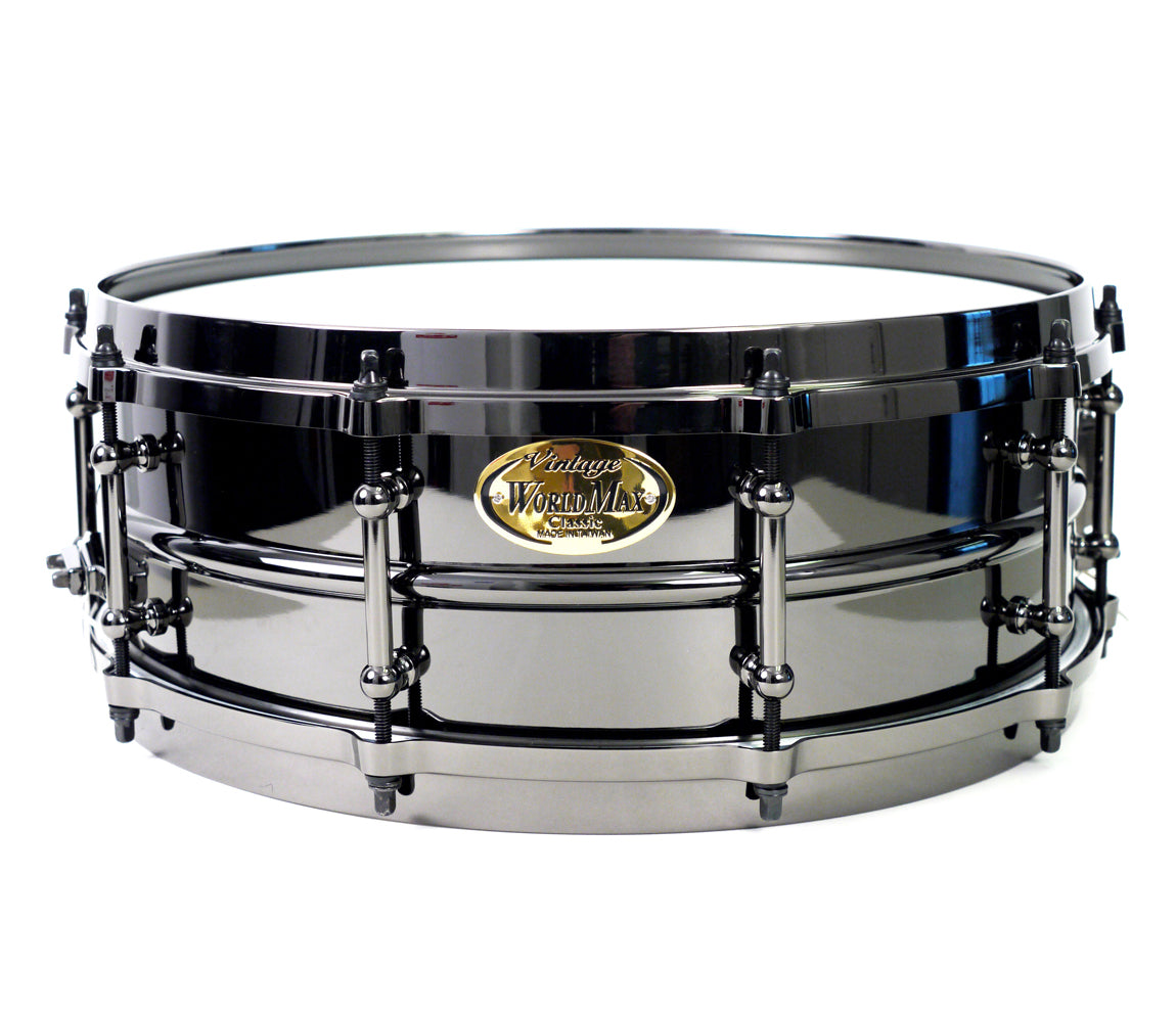 WorldMax 14" x 5" Black Brass Snare Drum with Black Hardware