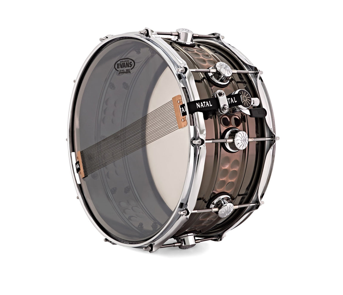 Natal Beaded/Hammered Steel Snare Drum 14" x 7"