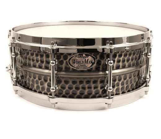WorldMax Hammered Brass Snare Drum BKH-5014DHX