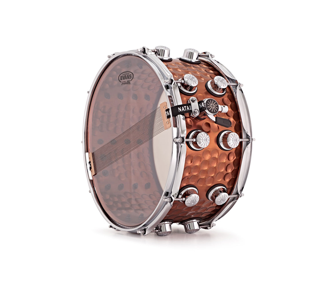 Natal 13" x 7" Hand Hammered Old Bronze Steel Snare Drum, Natal, Snare Drum, Old Bronze, 13" x 7", Drum Lounge