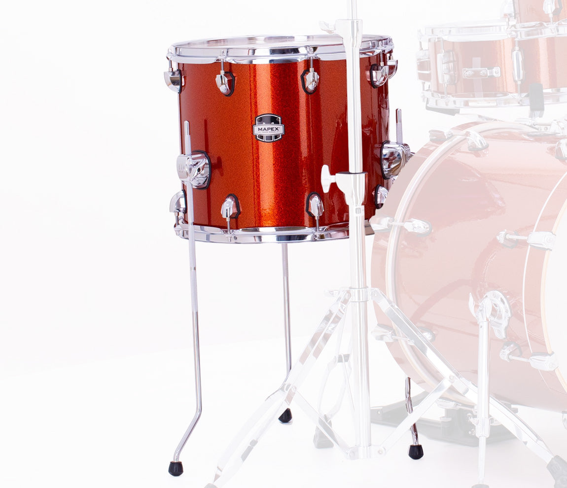 Mapex Mars Birch 14" x 14" Floor Tom In Blood Orange Sparkle