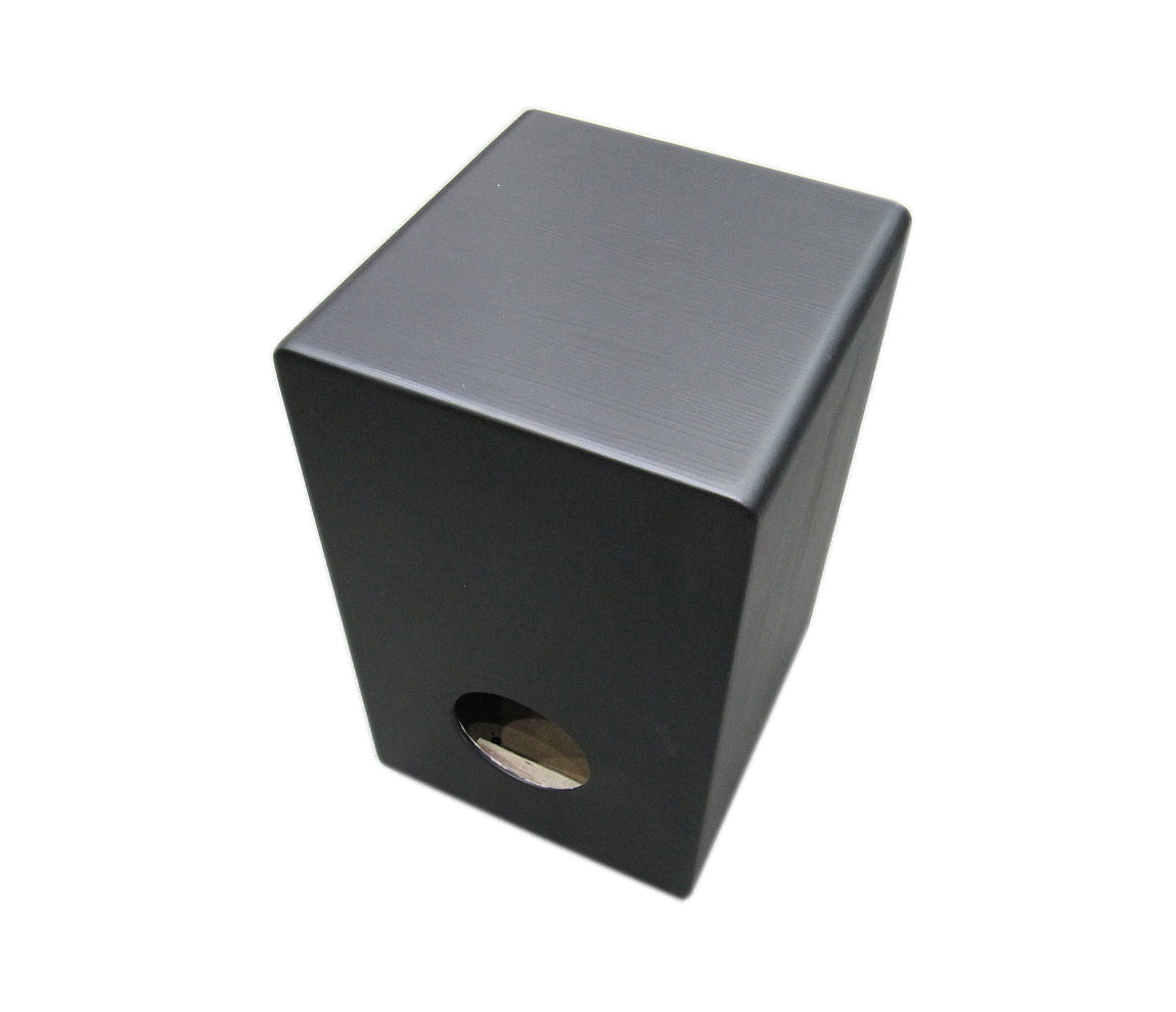 Black Cajon Black Panel, CJAN-L-SW-BB, White Natal Logo, Vendor: Natal, Type: Cajons, Finish: Black Surface, Natal Percussion