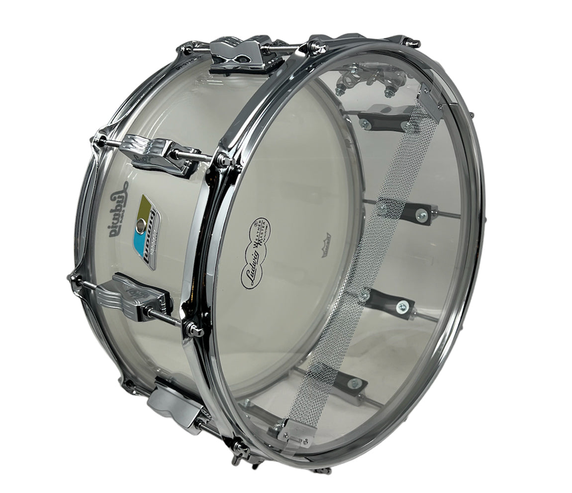 Ludwig USA Vistalite 14" x 6.5" Snare Drum In Clear Finish