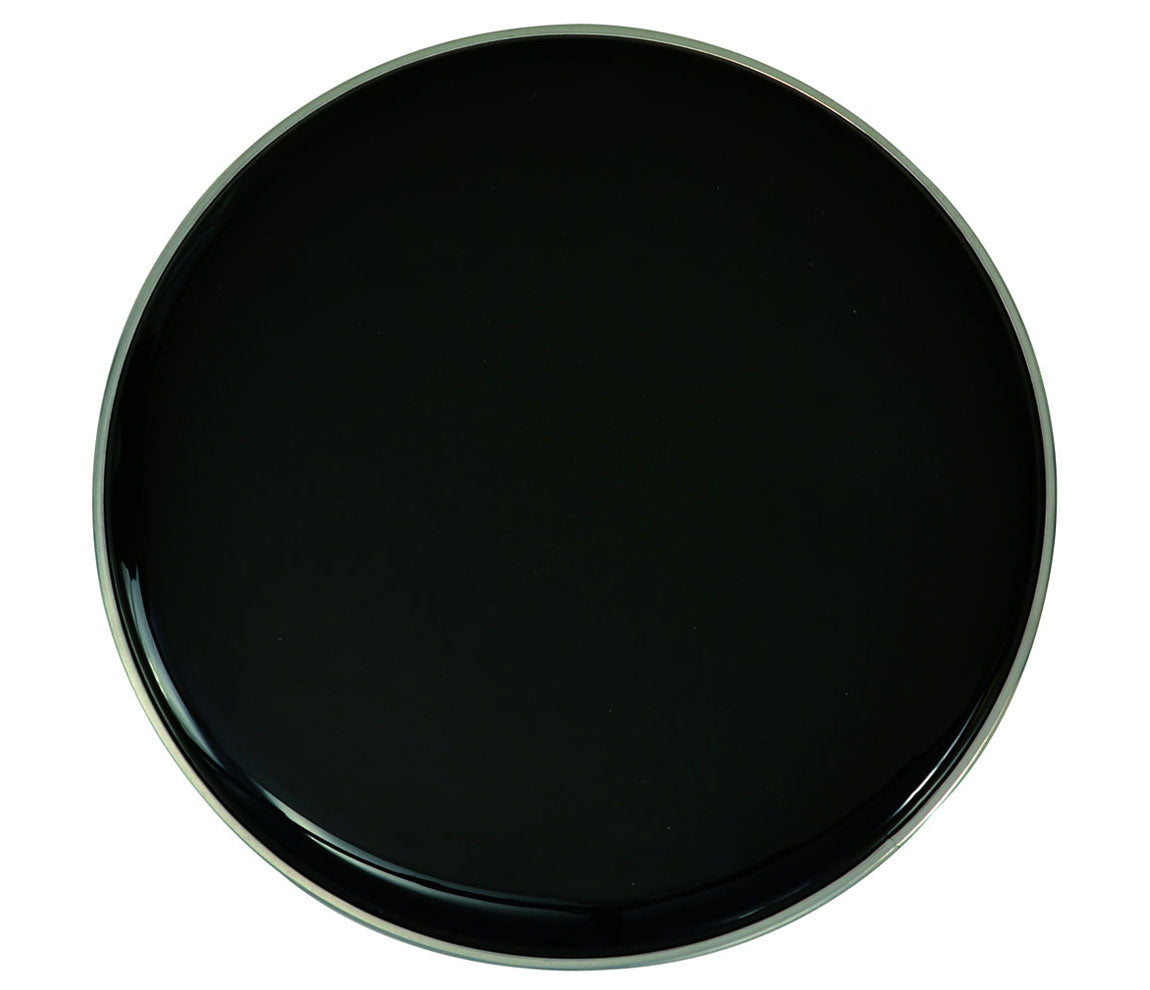 Custom Percussion 18" Black Resonant Bass Drum Head with Control Ring, Custom Percussion, Bass Drum Heads, Black, 18" E-Ring/Control Ring