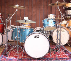 DW Jazz Series Dave Grohl 4-Piece Shell Pack in Laser Blue Lacquer