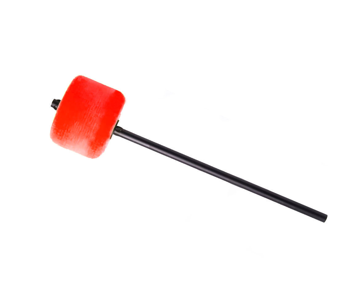 Danmar Colour Kick Felt Bass Drum Beater in Red with Black Shaft, Danmar, Colour Kick, Beaters, Bass Drum Beater