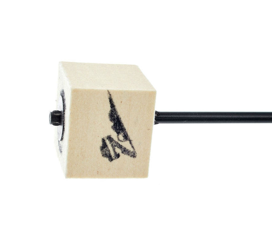Danmar Zoro Signature Bass Drum Beater with White Felt Square Head & Black Shaft, Zoro Signature Beater, Danmar, Beaters, Bass Drum Beaters, Zoro