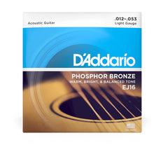 Daddario Phosphor Bronze Acoustic Guitar Strings - Lite