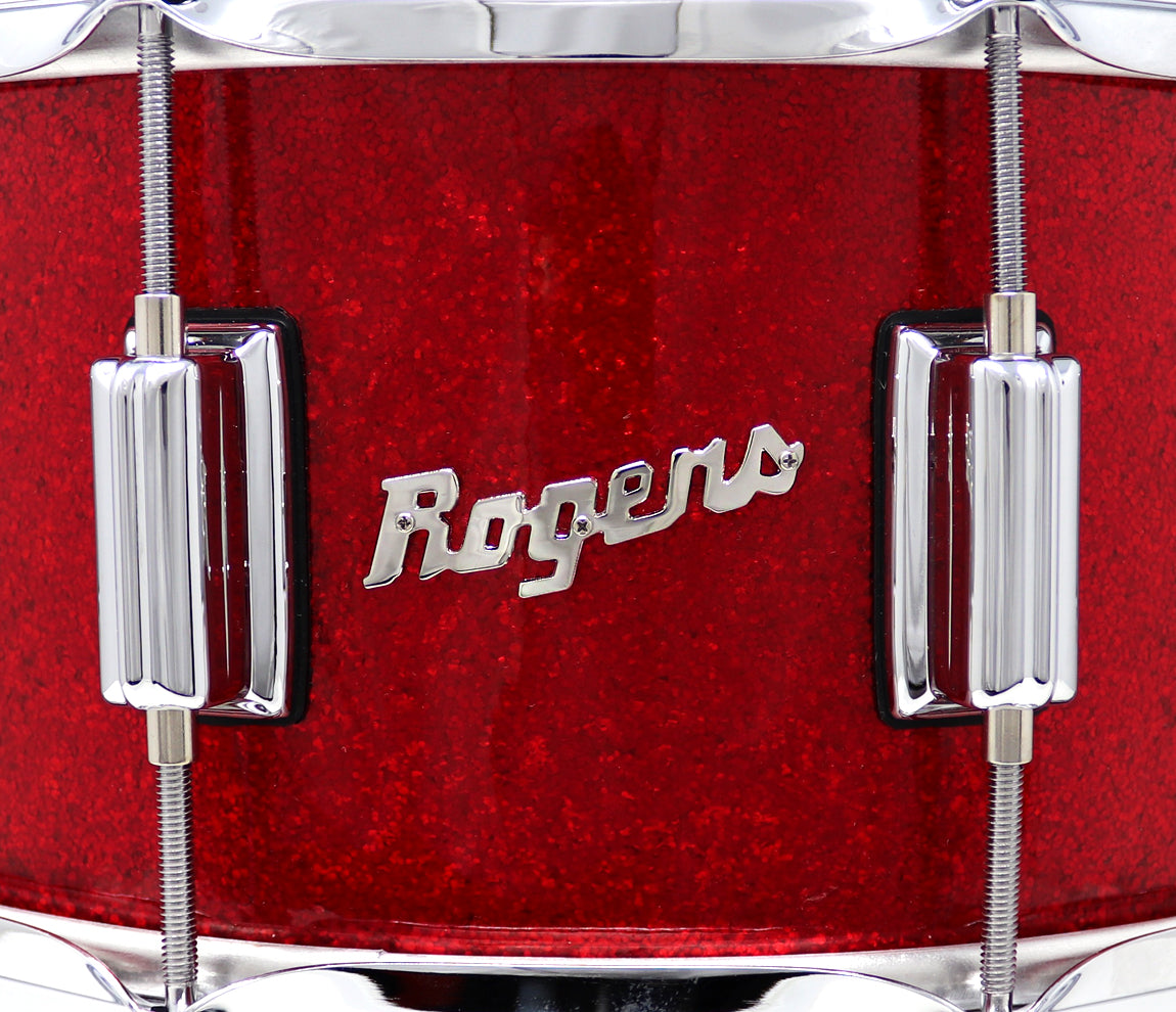 Rogers Dyna-Sonic Beavertail Lugs Red Sparkle 14" x 6.5" Snare Drum, Rogers, Snare Drums, Red Sparkle, 14" x 6.5", Drum Lounge