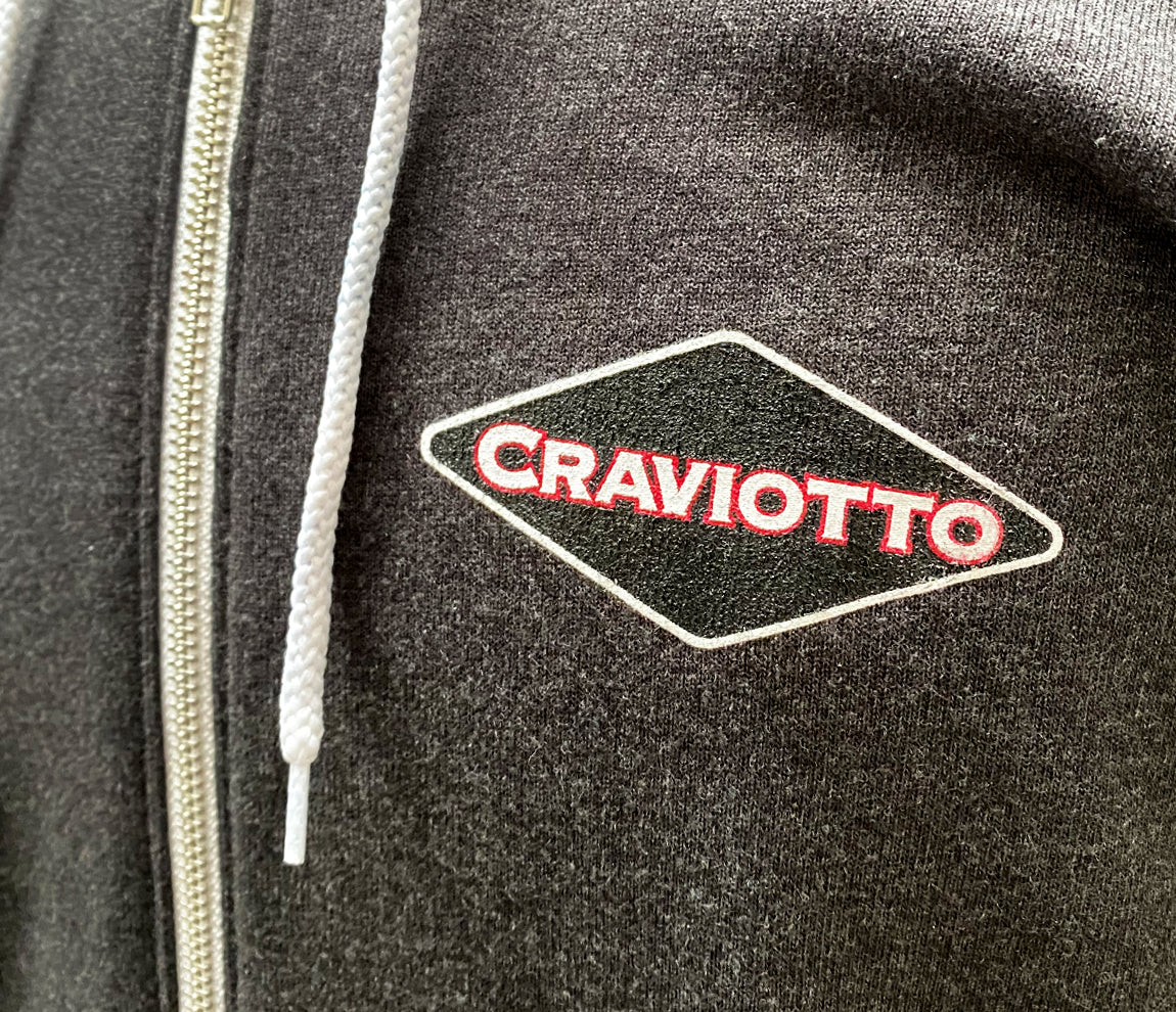 Craviotto Hooded Jacket in Dark Grey with Black Sleeves