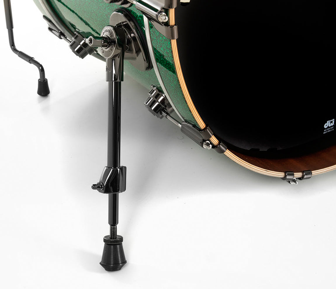 Drum Workshop Collectors Series 4 Piece Drum Kit in Green Glass With Black Nickel H/W, Dw Drum Workshop, Acoustic Drum Kits, Drum Lounge, Green Glass, Black Nickel, 22