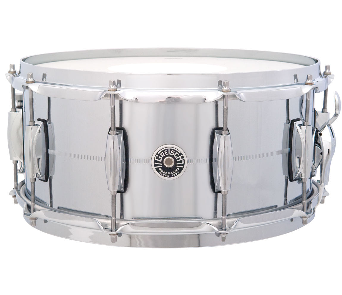 GB4164 Gretsch 14" x 6.5" Chrome Over Brass Brooklyn Snare Drum