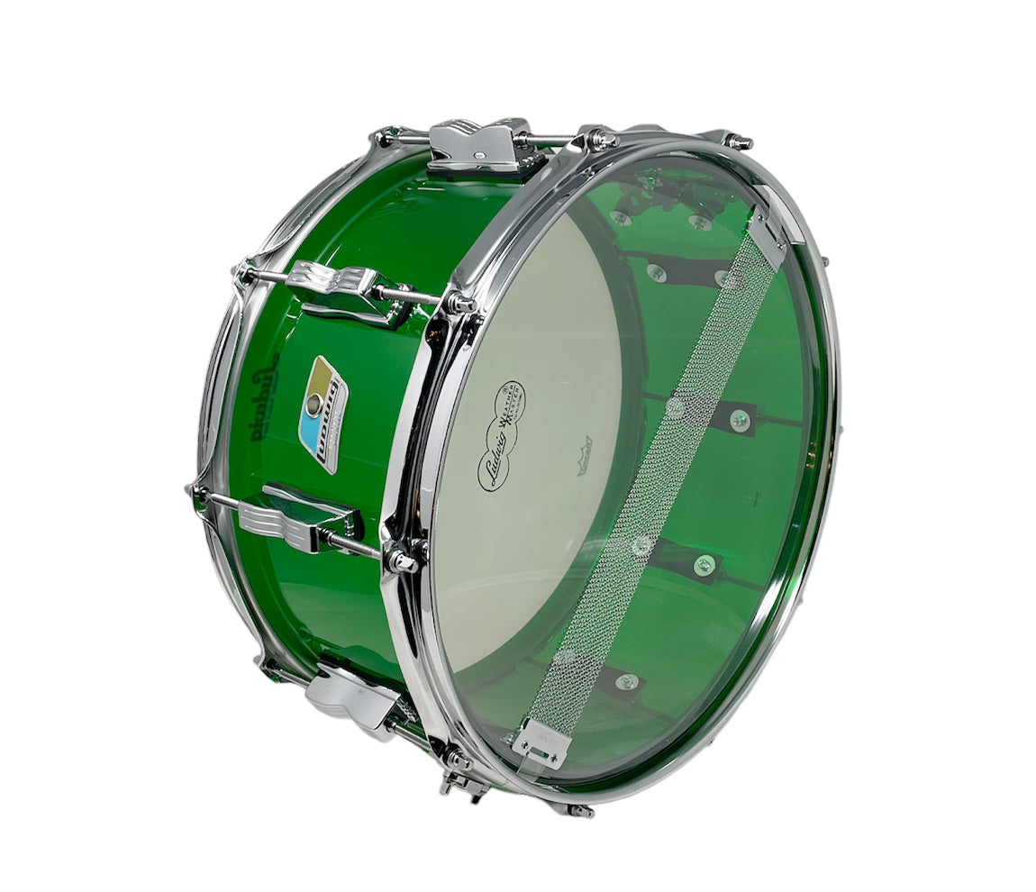 Ludwig USA Vistalite Snare Drum 14" x 6.5" In Green Finish