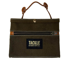 TACKLE WAXED CANVAS GIG POUCH - FOREST GREEN