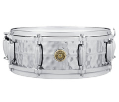 Gretsch USA 14” x 5” Hammered Chrome Over Brass Shell Snare Drum