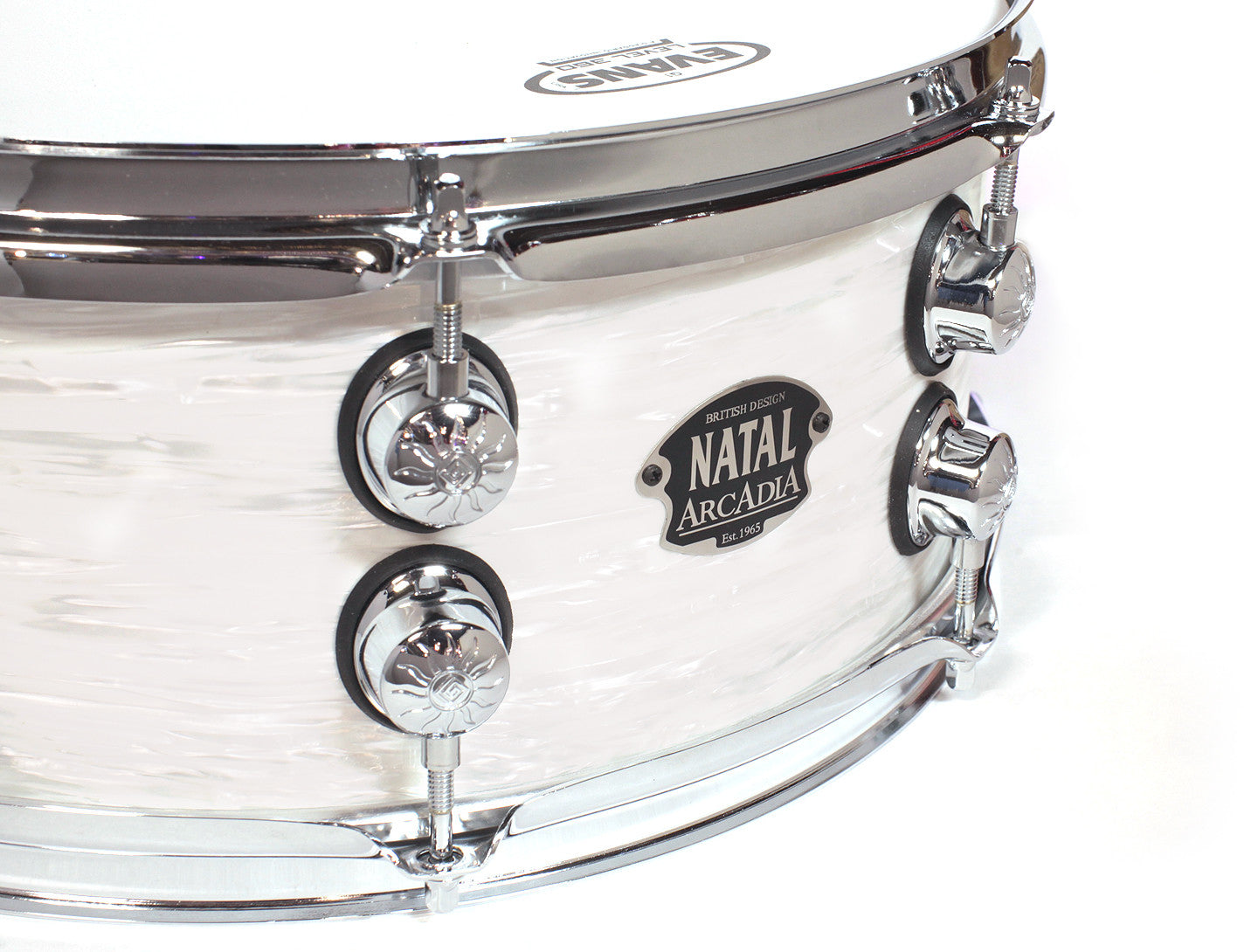 Natal Arcadia The '65 Limited Edition White Oyster Snare Drum